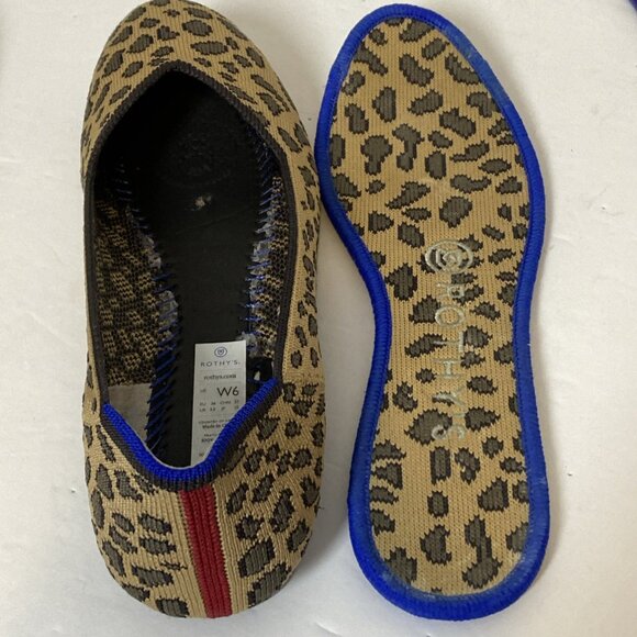 Rothys The Flat Spotted Leopard Animal Print Rounded Toe Ballet Flats Womens 6 - Picture 11 of 14